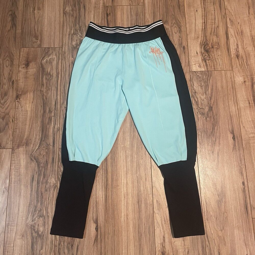 Burton Mine77 Snowboard First Layer Pants Large Teal Baseball Style Tainan